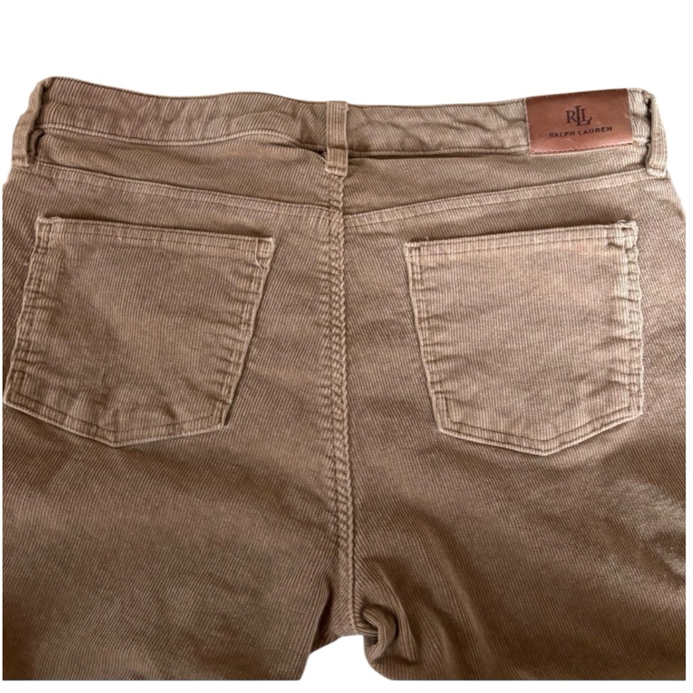 Lauren Ralph Lauren Women’s Camel Brown Corduroy Jeans Sz 14P EUC - Picture 6 of 11